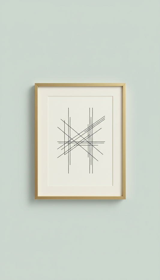 Monochrome Architectural Lines Giclée Print